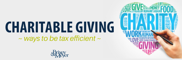 Charitable Giving - ways to be tax efficient 